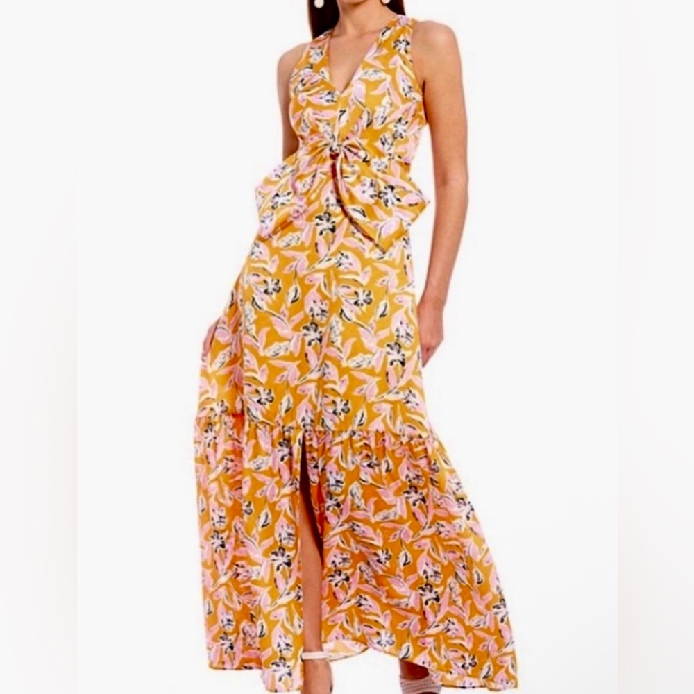 Sachin & Babi Allie Floral Satin Bow Front Long Maxi Dress
Sz 8